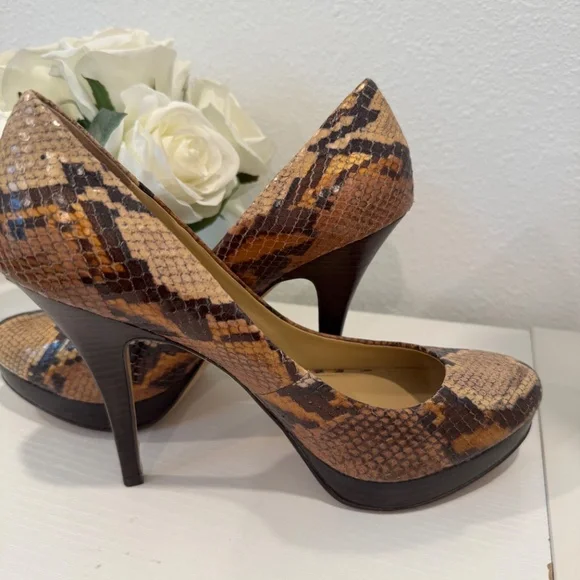 Coach Buffy Python/Snake Print High Heels Size 9.5 - Picture 12 of 16